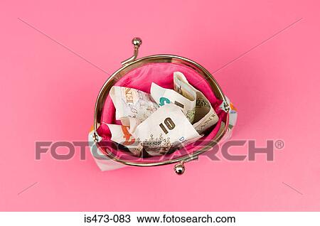 British banknotes in a purse View Large Photo Image Stock Image - British banknotes in a purse. Fotosearch