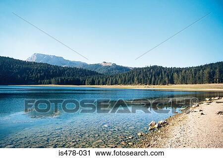 Stock Image - Black lake monte. Fotosearch
