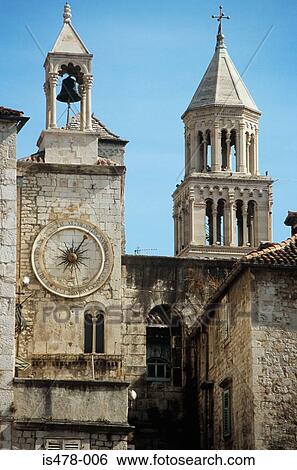 Stock Photograph - Clock tower split croatia. Fotosearch