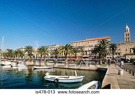 Stock Image - Split harbour. Fotosearch