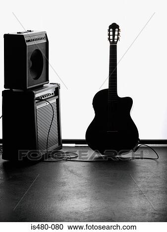 Amplifier and electric guitar View Large Photo Image Stock Image - Amplifier and electric guitar. Fotosearch