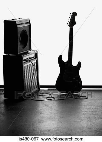 Amplifier and electric guitar View Large Photo Image Stock Photo - Amplifier and electric guitar. Fotosearch