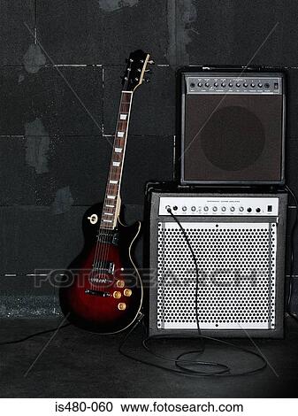 Electric guitar and amplifier View Large Photo Image Stock Image - Electric guitar and amplifier. Fotosearch