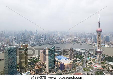 Pudong skyline View Large Photo Image Stock Photography - Pudong skyline. Fotosearch