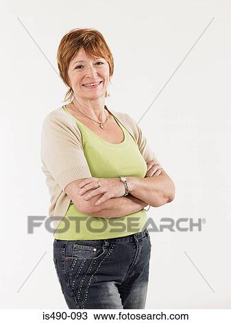 Stock Image - Portrait of a mature woman. Fotosearch