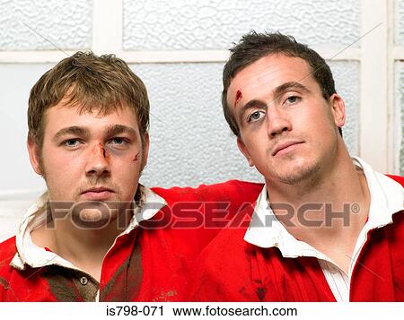 Bruised rugby players View Large Photo Image Stock Image - Bruised rugby players. Fotosearch