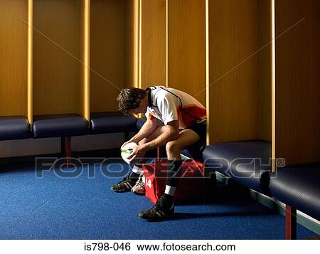 Stock Photograph - Disappointed rugby player. Fotosearch
