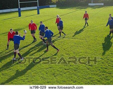 Men playing rugby View Large Photo Image Stock Photo - Men playing rugby. Fotosearch