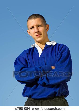 Picture - Portrait of a rugby player. Fotosearch