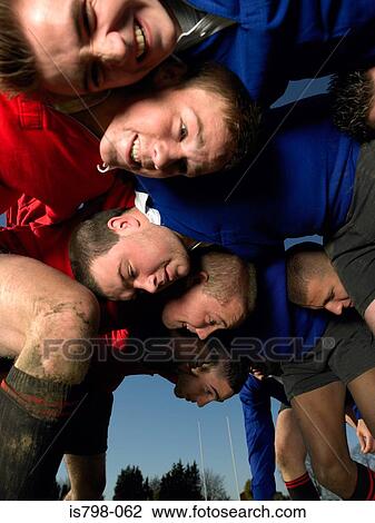 Rugby players in a scrum View Large Photo Image Stock Image - Rugby players in a scrum. Fotosearch
