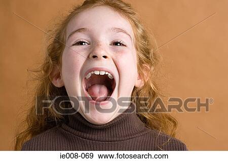 Girl shouting View Large Photo Image Stock Photo - Girl shouting. Fotosearch