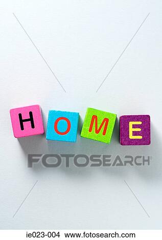 Building blocks spelling home View Large Photo Image Picture - Building blocks spelling home. Fotosearch