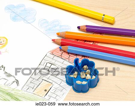 Childs picture and baby teeth View Large Photo Image Stock Photo - Childs picture and baby teeth. Fotosearch