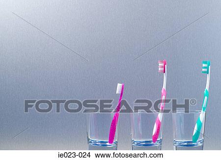 Picture - Family toothbrushes. Fotosearch