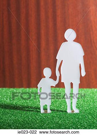 Stock Image - Model of parent and child. Fotosearch