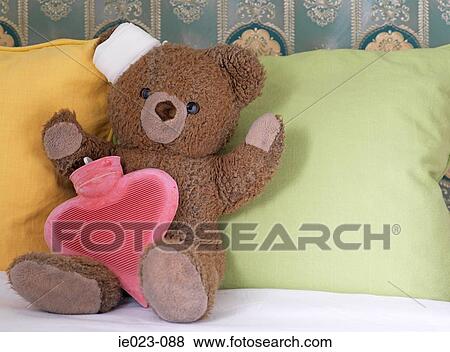 Stock Photo - Sick teddy bear. Fotosearch