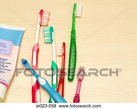 Toothbrushes and toothpaste View Large Photo Image Stock Photo - Toothbrushes and toothpaste. Fotosearch