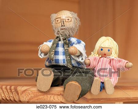 Stock Photography - Wooden dolls. Fotosearch