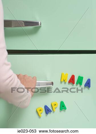 Words written with magnets on refrigerator View Large Photo Image Stock Image - Words written with magnets on refrigerator. Fotosearch