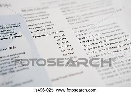 Stock Photography - Electricity bill. Fotosearch