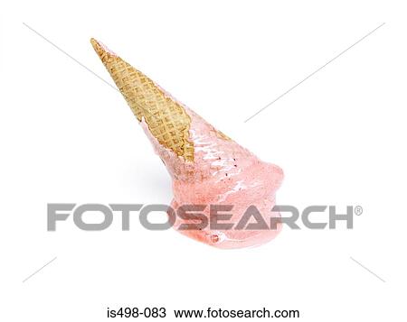 Stock Image - A dropped ice cream cone. Fotosearch