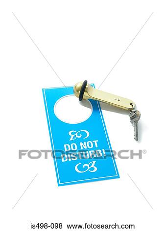 Stock Photo - Hotel key and do not disturb sign. Fotosearch