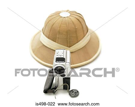 Pith helmet and video camera View Large Photo Image Stock Image - Pith helmet and video camera. Fotosearch