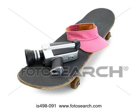 Skateboard cine camera and visor View Large Photo Image Stock Image - Skateboard cine camera and visor. Fotosearch