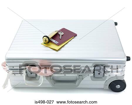 Suitcase passport and hotel key View Large Photo Image Stock Photo - Suitcase passport and hotel key. Fotosearch