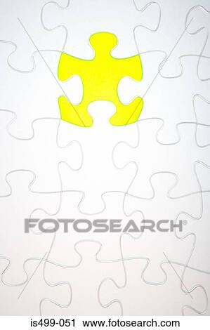 Stock Image - Jigsaw puzzle with missing piece. Fotosearch