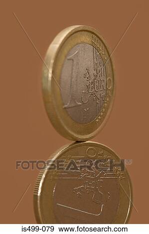 One euro coins View Large Photo Image Stock Photo - One euro coins. Fotosearch