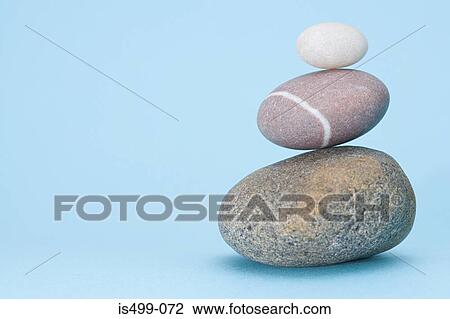 Stock Image - Stack of pebbles. Fotosearch