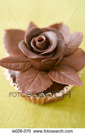 A cake decorated with a chocolate rose View Large Photo Image Stock Image - A cake decorated with a chocolate rose. Fotosearch