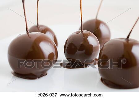 Chocolate covered cherries View Large Photo Image Stock Photo - Chocolate covered cherries. Fotosearch