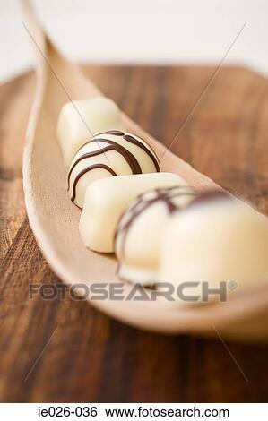 Stock Photograph - White chocolates. Fotosearch