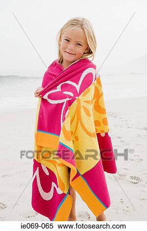 Stock Photography - Girl in a towel. Fotosearch