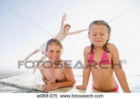 Stock Photography - Kids in swimming pool. Fotosearch