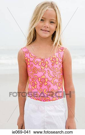 Stock Image - Portrait of a girl. Fotosearch