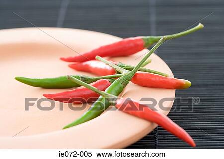 Chilli peppers on a plate View Large Photo Image Stock Photography - Chilli peppers on a plate. Fotosearch