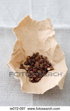 Szechuan pepper in brown paper View Large Photo Image Stock Photo - Szechuan pepper in brown paper. Fotosearch