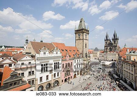 Stock Image - Prague old town square. Fotosearch
