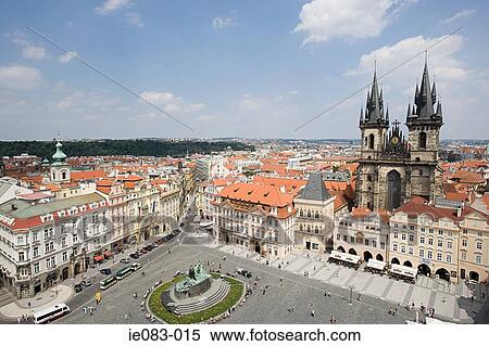 Prague old town square View Large Photo Image Stock Photography - Prague old town square. Fotosearch