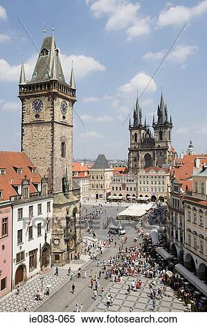 Prague old town square View Large Photo Image Stock Photography - Prague old town square. Fotosearch