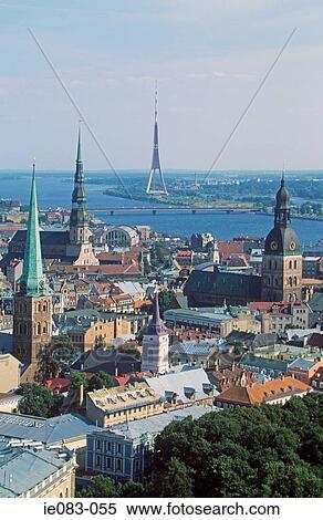 Riga cityscape View Large Photo Image Stock Photography - Riga cityscape. Fotosearch