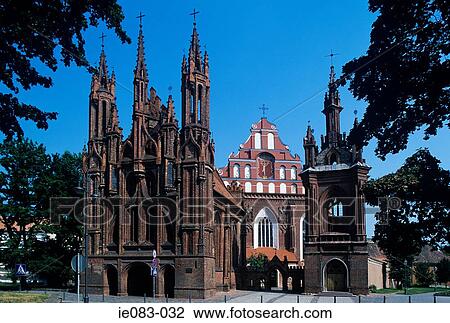St annes church and monastery vilnius View Large Photo Image Stock Image - St annes church and monastery vilnius. Fotosearch