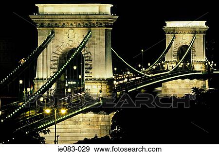 Szechenyi chain bridge budapest View Large Photo Image Stock Photo - Szechenyi chain bridge budapest. Fotosearch