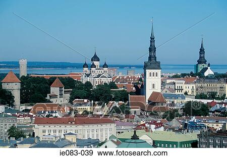 Tallinn cityscape View Large Photo Image Stock Photo - Tallinn cityscape. Fotosearch