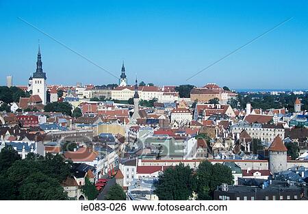 Tallinn cityscape View Large Photo Image Stock Photograph - Tallinn cityscape. Fotosearch