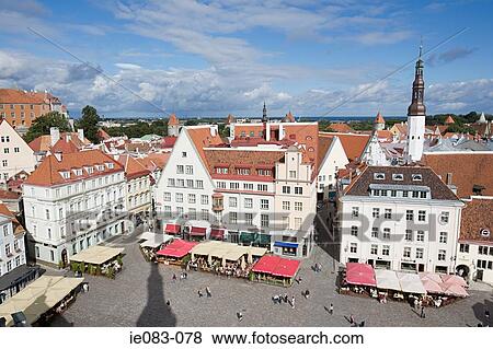 Tallinn town square View Large Photo Image Stock Photo - Tallinn town square. Fotosearch