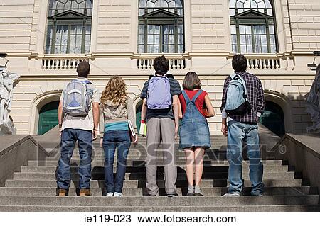 High school students standing on stairs View Large Photo Image Stock Image - High school students standing on stairs. Fotosearch